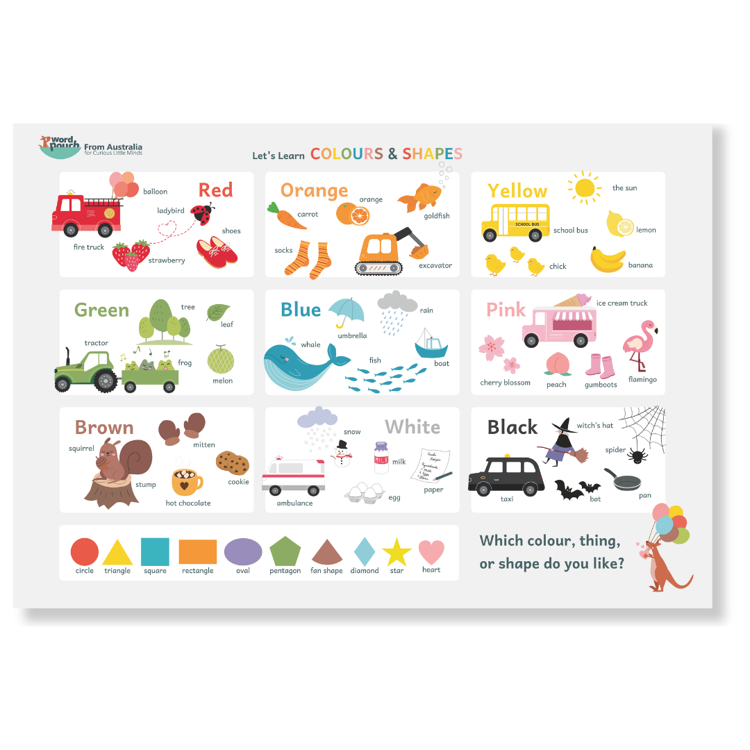 Word Pouch 色&形 お風呂ポスター商品画像